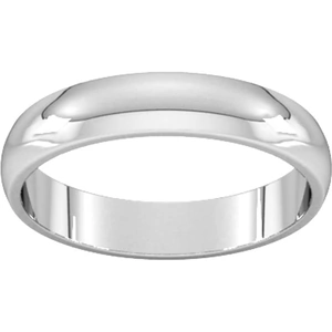 Goldsmiths 4mm D Shape Standard Wedding Ring In Sterling Silver - Ring Size P