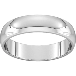Goldsmiths 5mm D Shape Standard Wedding Ring In 950 Palladium - Ring Size T