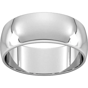 Goldsmiths 8mm D Shape Standard Wedding Ring In 9 Carat White Gold - Ring Size Q