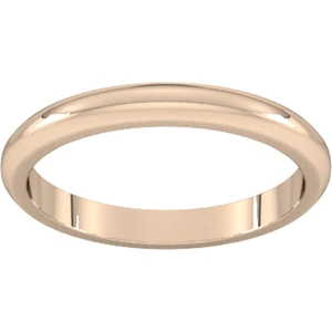 Goldsmiths 2.5mm D Shape Heavy Wedding Ring In 9 Carat Rose Gold - Ring Size P