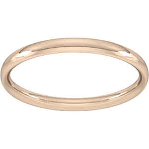Goldsmiths 2mm Traditional Court Standard Wedding Ring In 18 Carat Rose Gold - Ring Size O