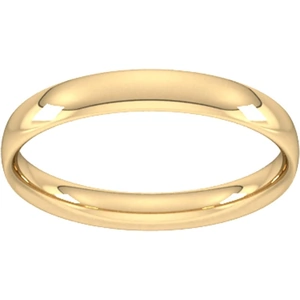 Goldsmiths 3mm Traditional Court Standard Wedding Ring In 9 Carat Yellow Gold - Ring Size O