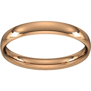 Goldsmiths 3mm Traditional Court Standard Wedding Ring In 9 Carat Rose Gold - Ring Size O