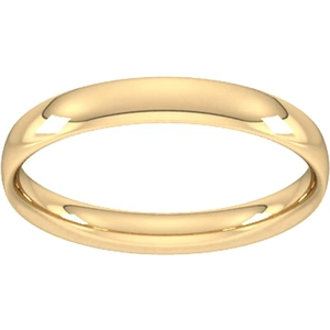Goldsmiths 3mm Traditional Court Standard Wedding Ring In 18 Carat Yellow Gold - Ring Size N