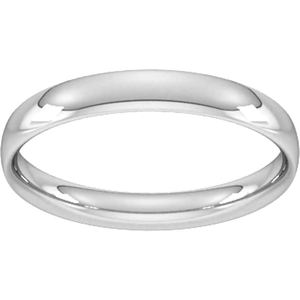 Goldsmiths 4mm Traditional Court Standard Wedding Ring In 9 Carat White Gold - Ring Size T