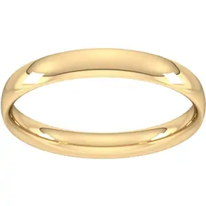 Goldsmiths 4mm Traditional Court Standard Wedding Ring In 9 Carat Yellow Gold - Ring Size L