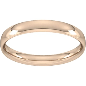 Goldsmiths 4mm Traditional Court Standard Wedding Ring In 18 Carat Rose Gold - Ring Size V