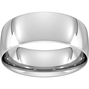 Goldsmiths 8mm Traditional Court Standard Wedding Ring In 9 Carat White Gold - Ring Size U