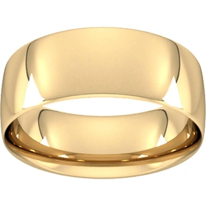 Goldsmiths 8mm Traditional Court Standard Wedding Ring In 9 Carat Yellow Gold - Ring Size P