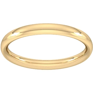 Goldsmiths 2.5mm Traditional Court Heavy Wedding Ring In 9 Carat Yellow Gold - Ring Size M