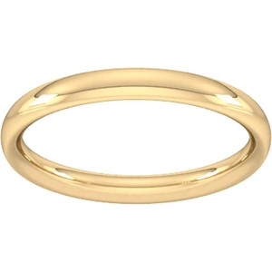 Goldsmiths 2.5mm Traditional Court Heavy Wedding Ring In 18 Carat Yellow Gold - Ring Size K