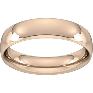 Goldsmiths 5mm Traditional Court Heavy Wedding Ring In 9 Carat Rose Gold - Ring Size S