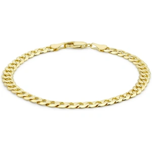 Goldsmiths 9ct Yellow Gold 5mm 8 Curb Chain Bracelet