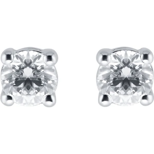 Goldsmiths 9ct White Gold 6mm Cubic Zirconia Stud Earrings