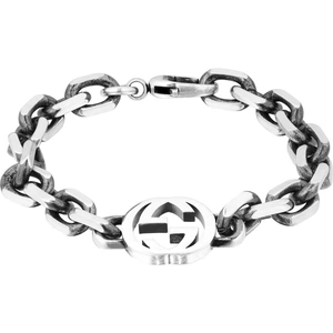 Gucci Silver Interlocking G Large Bracelet