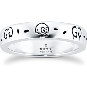 Gucci Silver Ghost 4mm Ring - Ring Size K