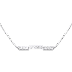 18ct White Gold 0.14cttw Diamond Gucci Link to Love Necklace