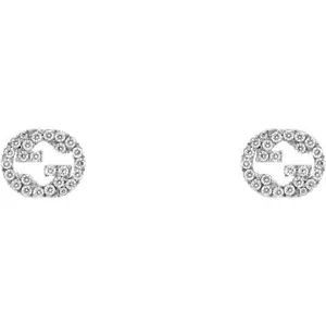 Gucci Interlocking G 18ct White Gold 0.38ct Diamond Stud Earrings