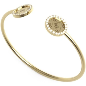 Guess Jewellery Ladies Guess Round Harmony Coin & Crystal Flexi Bangle