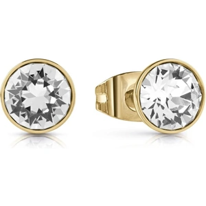 Guess Jewellery GUESS gold plated studs earrings featuring clear round Swarovski® crystals