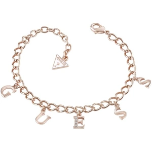 Guess Jewellery Ladies Guess Rose Gold Plated Iconic Charme Bracelet