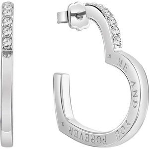 Guess Jewellery Ladies Guess Rhodium Plated Guess Frame Earrings