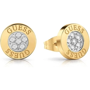 Guess Love Knot Gold Plated Crystal Round Stud Earrings UBE78023