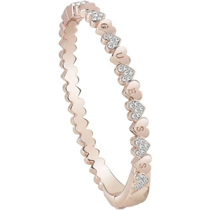 Guess Heart Bouquet Rose Gold Plated Heart Bangle UBB85106-L