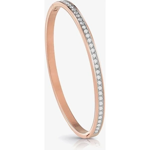 Guess Colour My Day Rose Gold Tone Crystal Hinged Bangle UBB02248RGL