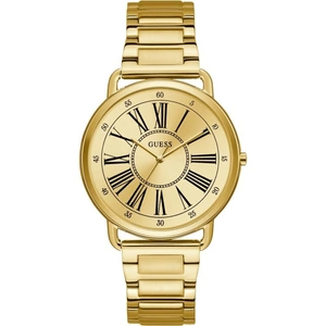 GUESS Ladies gold watch with gold roman numeral dial