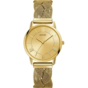 GUESS Ladies gold watch with braided mesh bracelet