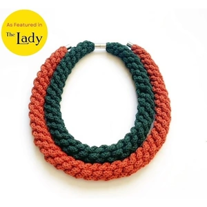 Handmade by Tinni Cotton Colour Block Knotted Emilia Necklace