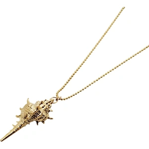 HilaryandJune Gold Plated Conch Shell Necklace
