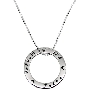 HilaryandJune Sterling Silver Personalised Circle Of Love Necklace