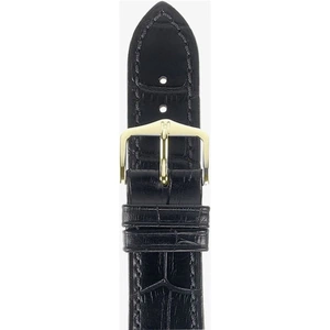 HIRSCH Duke 16mm Long Black Leather Watch Strap 01028050-1-16