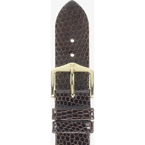HIRSCH Lizard 18mm Long Brown Leather Watch Strap 01766010-1-18