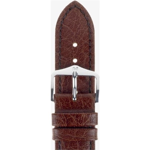 HIRSCH Highland 24mm Long Brown Leather Watch Strap 04302010-2-24