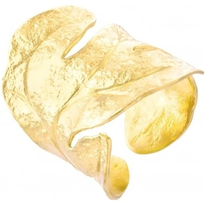HLC LISBON Gold Plated Silver Sycamore Leaf Ring
