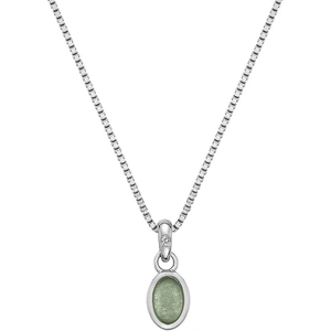 Hot Diamonds Green Aventurine Birthstone Necklace - March DP756