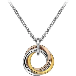 Hot Diamonds Trio Yellow and Gold Plated Circle Necklace