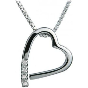 Hot Diamonds Romantic Sterling Silver Heart Necklace - Default Title / Silver