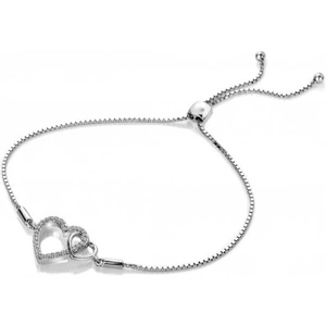 Hot Diamonds Togetherness Sterling Silver Open Heart Bracelet - TITLE / Silver