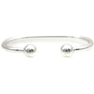 Icon Brand Jewellery Mens Icon Brand Silver Plated Bar Bell Bangle
