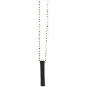 Icon Brand Jewellery Mens Icon Brand Black Ion-plated Steel Survey Necklace