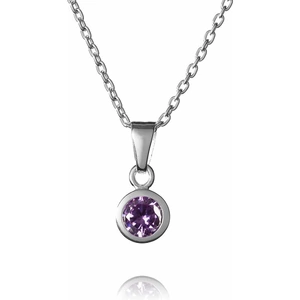 Inscripture Sterling Silver February Birthstone Necklace