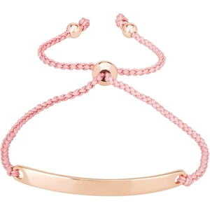 Isabella Verona Pink Cord Rose Gold tone ID Toggle Bracelet BRS-576-3