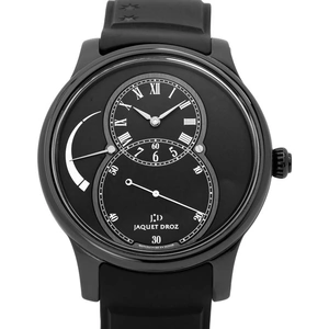 View product details for the Jaquet Droz Grande Seconde Power Reserve j027035543 , Arabic Numerals, 2010, Very Good, Case material Ceramic, Bracelet material: Rubber