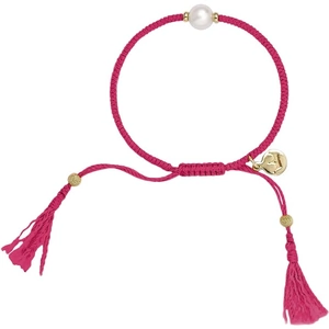 Jersey Pearl Crown Tassel Freshwater Bracelet Pink TASS-WR