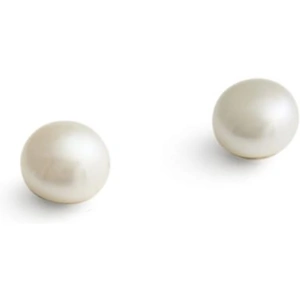 Ladies Jersey Pearl Sterling Silver 5mm White Freshwater Pearl Stud Earrings