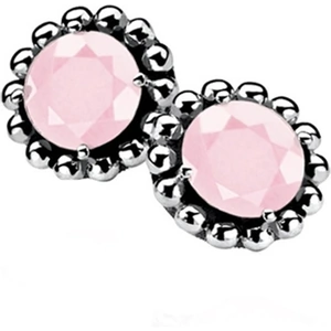 Jewel First Zinzi Silver Earrings With Pink Zirconia ZIO842R